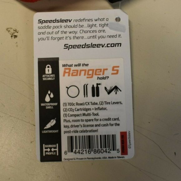 Speedsleev Bicycle Seat Saddle Bag Pack Ranger S Waterproof Retail $35 Red - Picture 4 of 8